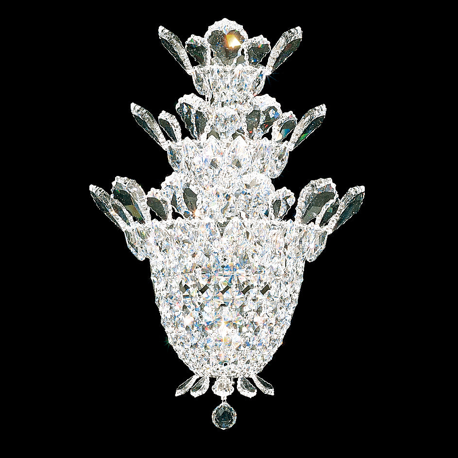 Trilliane 4 Light 110V Wall Sconce in Silver with Clear Crystals From Swarovski?