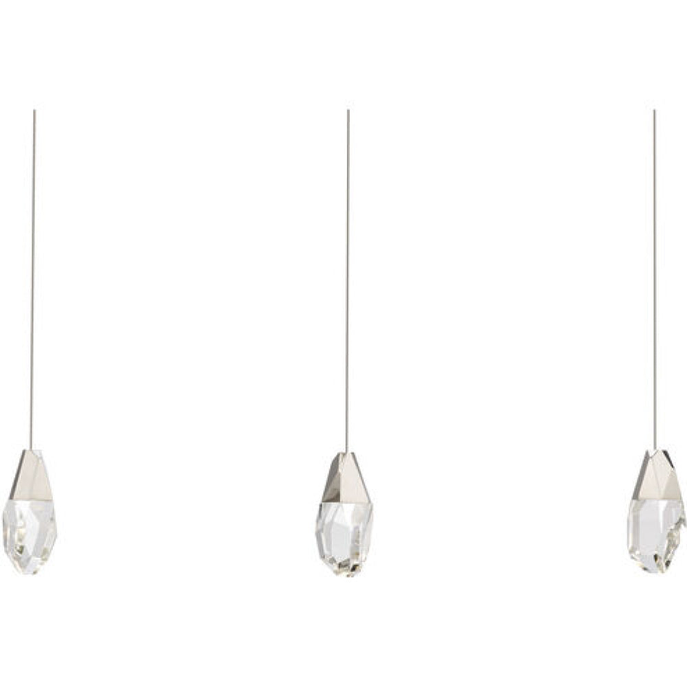 Martini 3 Light 120-277V Multi-Light Pendant (Linear Canopy) in Polished Nickel