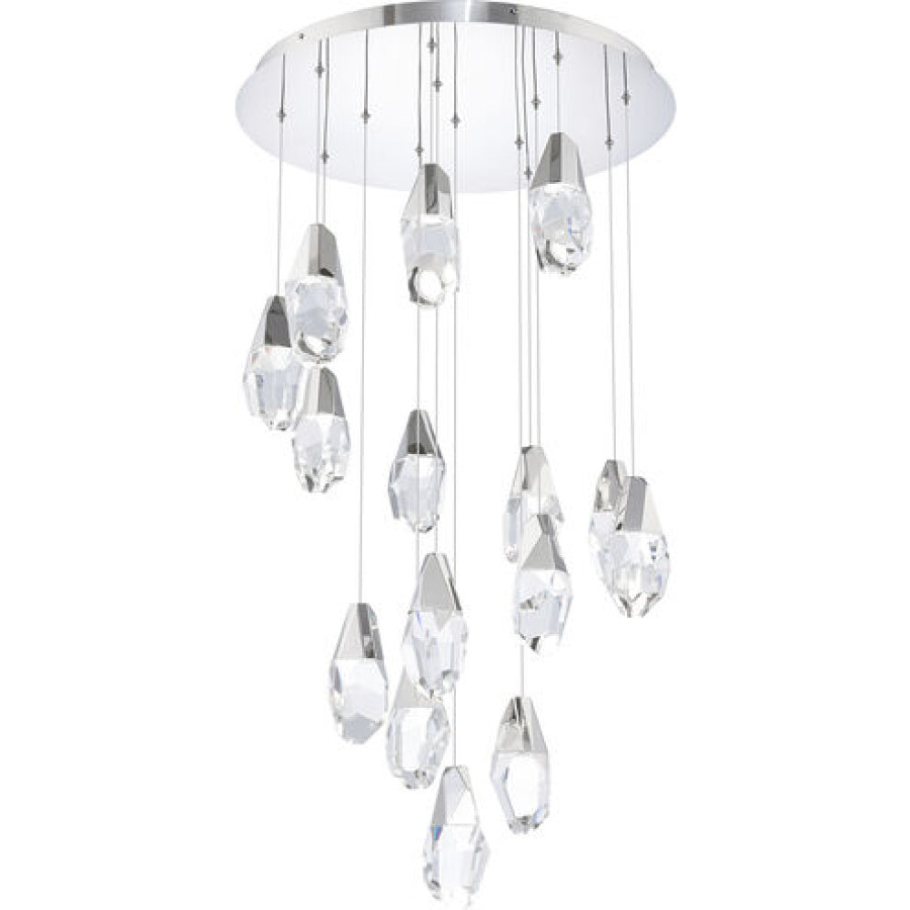 Martini 15 Light 120-277V Multi-Light Pendant (Round Canopy) in Polished Nickel