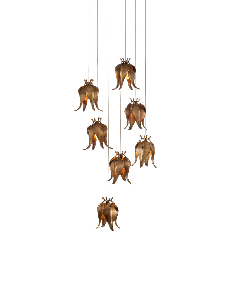 Iota 7-Light Round Multi-Drop Pendant