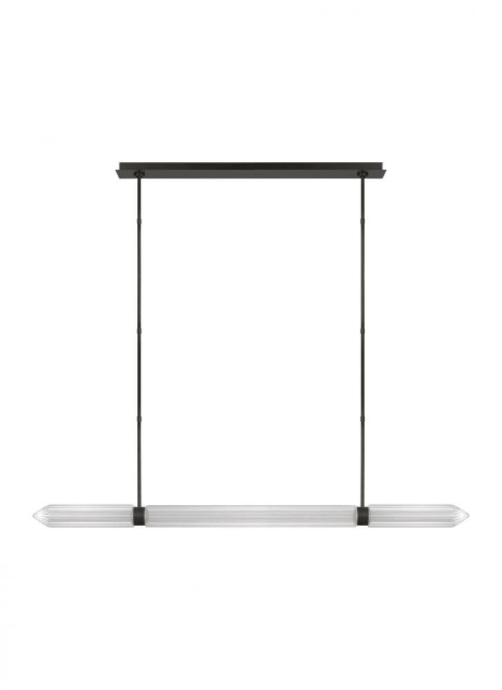 Avroko Langston 1-light dimmable LED extra large linear chandelier with plated dark bronze finish