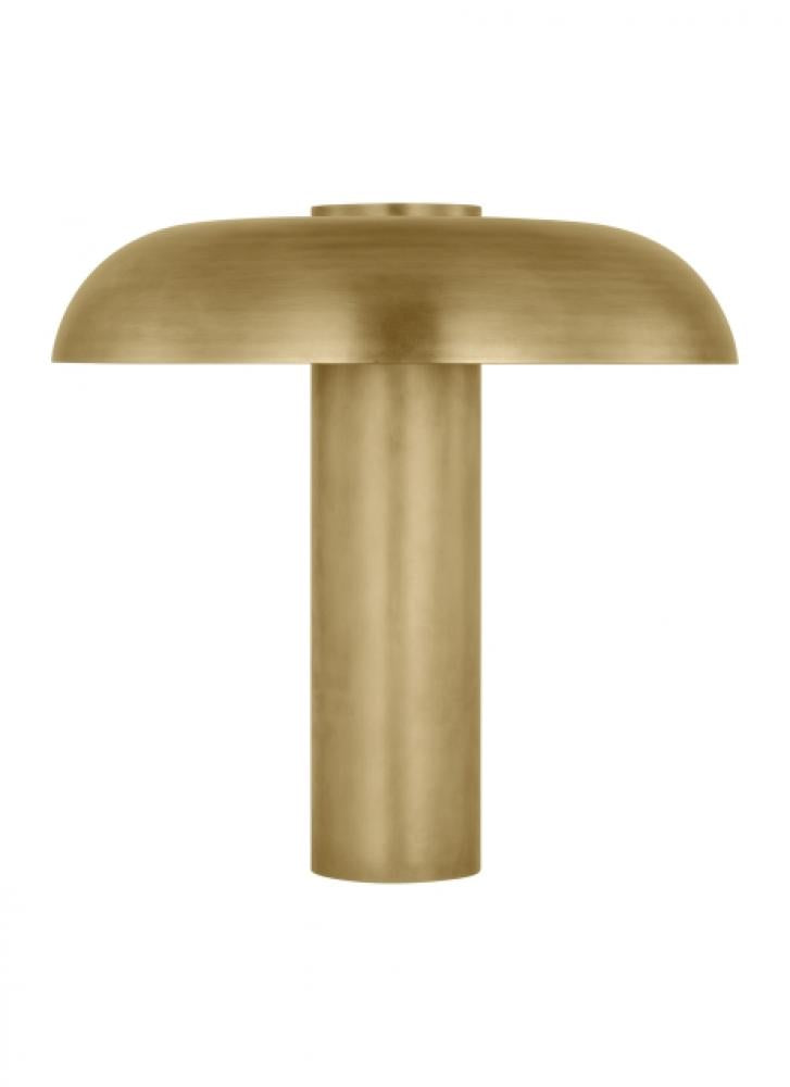 Sean Lavin Louver 1-light dimmable LED medium table lamp with natural brass finish