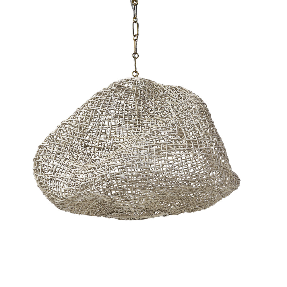 ANDORRA WICKER PENDANT MEDIUM WHITE