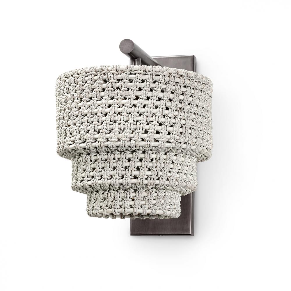VERANDA SCONCE WHITEWASH BRONZE