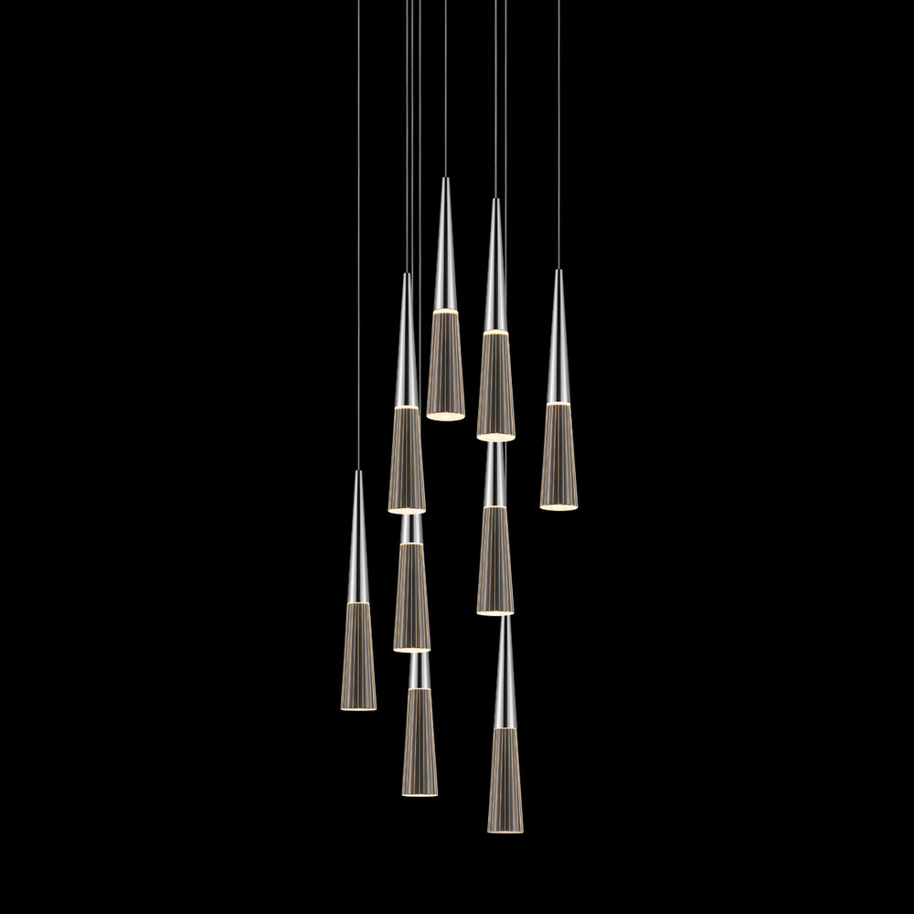 9-Light Round LED Pendant