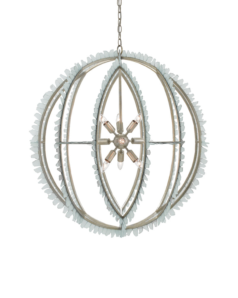 Saltwater Silver Orb Chandelier