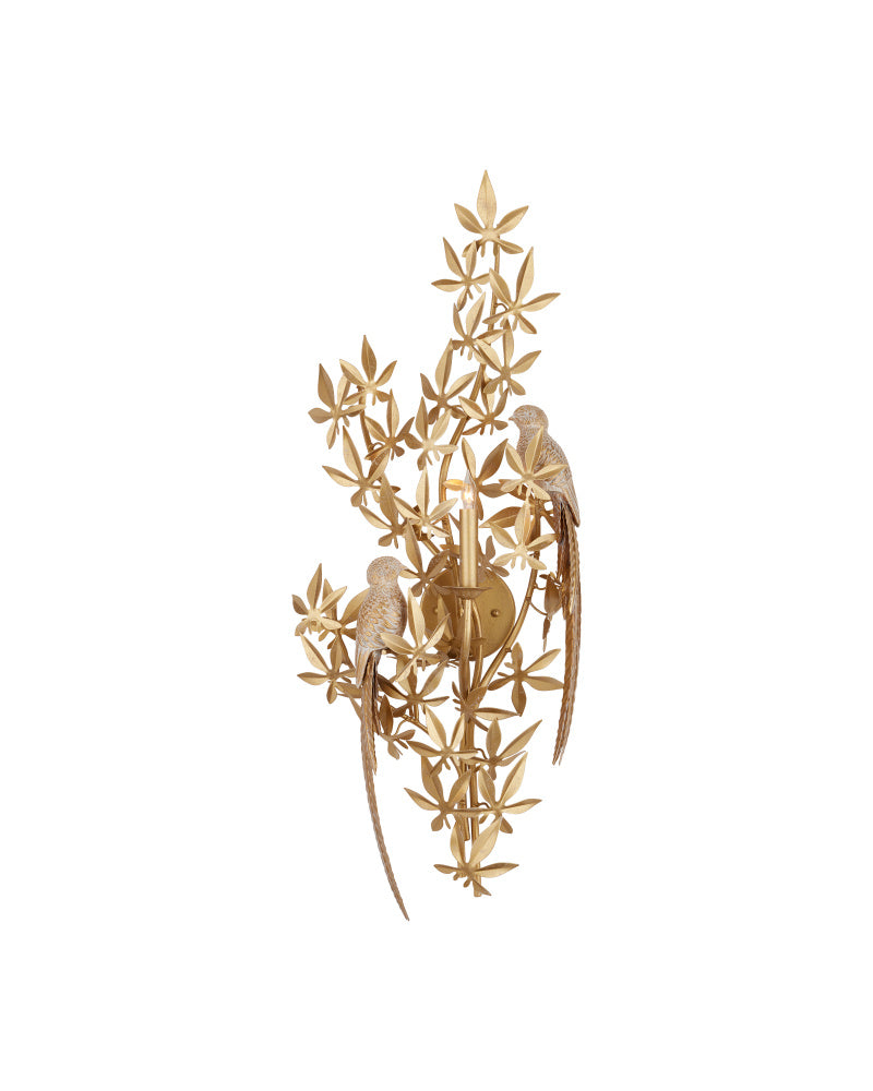 Aviary Gold Wall Sconce, Right