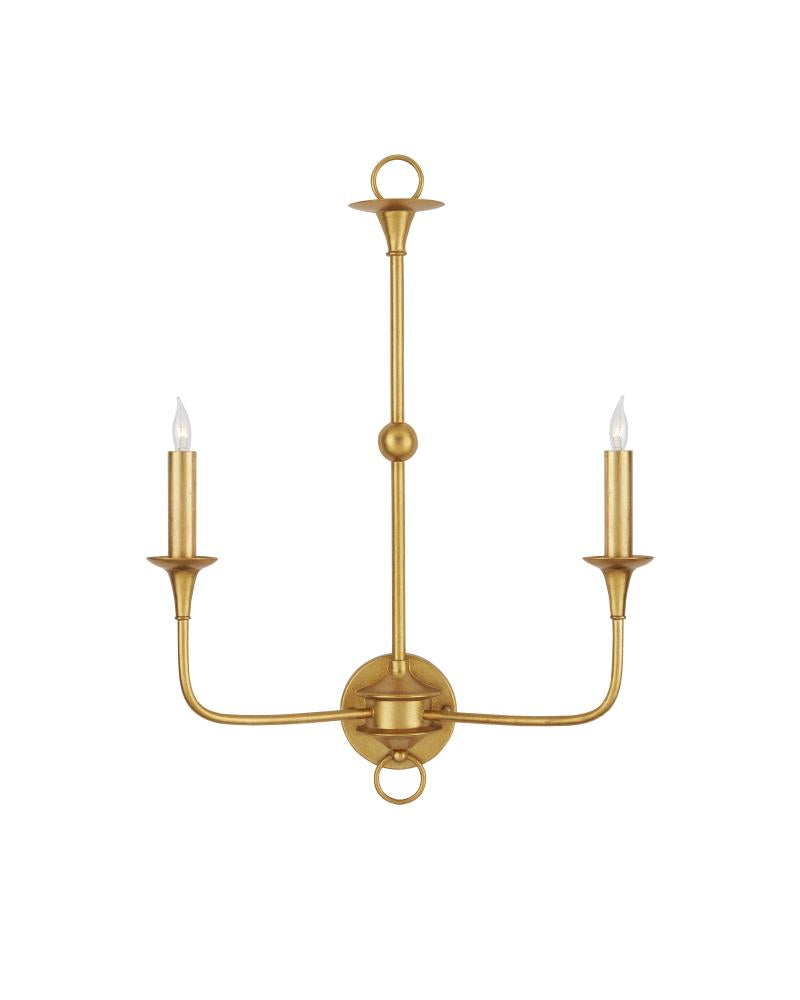 Nottaway Gold Double-Light Wall Sconce
