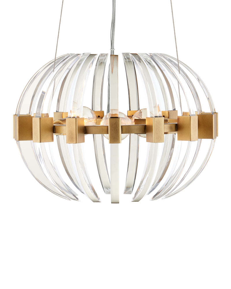 Coquette Small Brass Chandelier