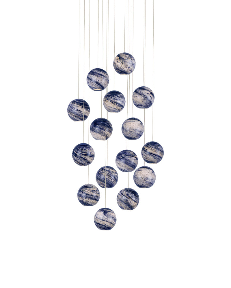 Palatino 15-Light Round Multi-Drop Pendant