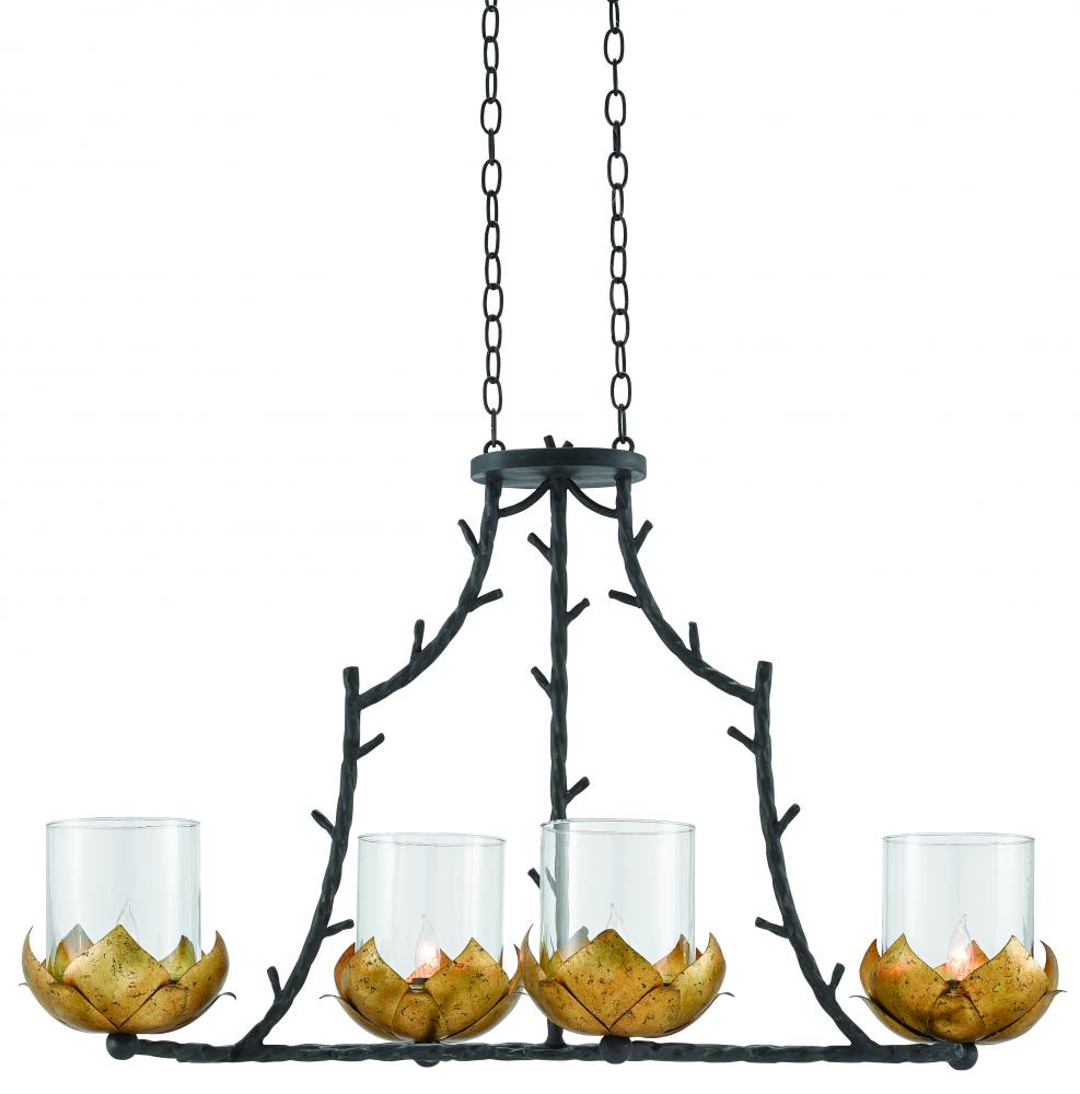 Water-Lily Rectangular Chandelier