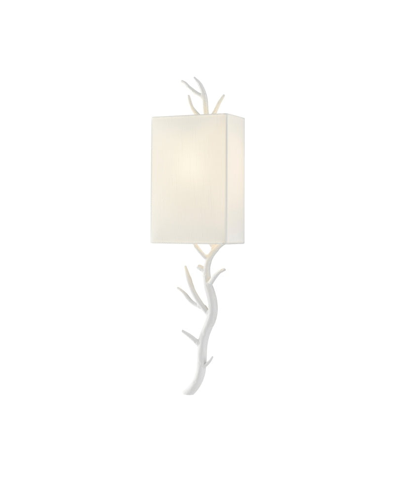 Baneberry White Wall Sconce, Left