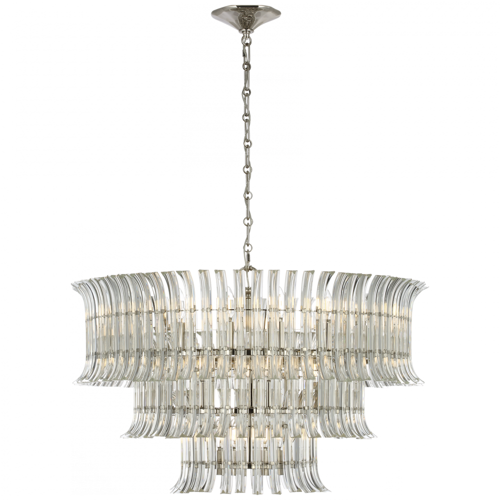 Rhine 34" Three Tier Chandelier