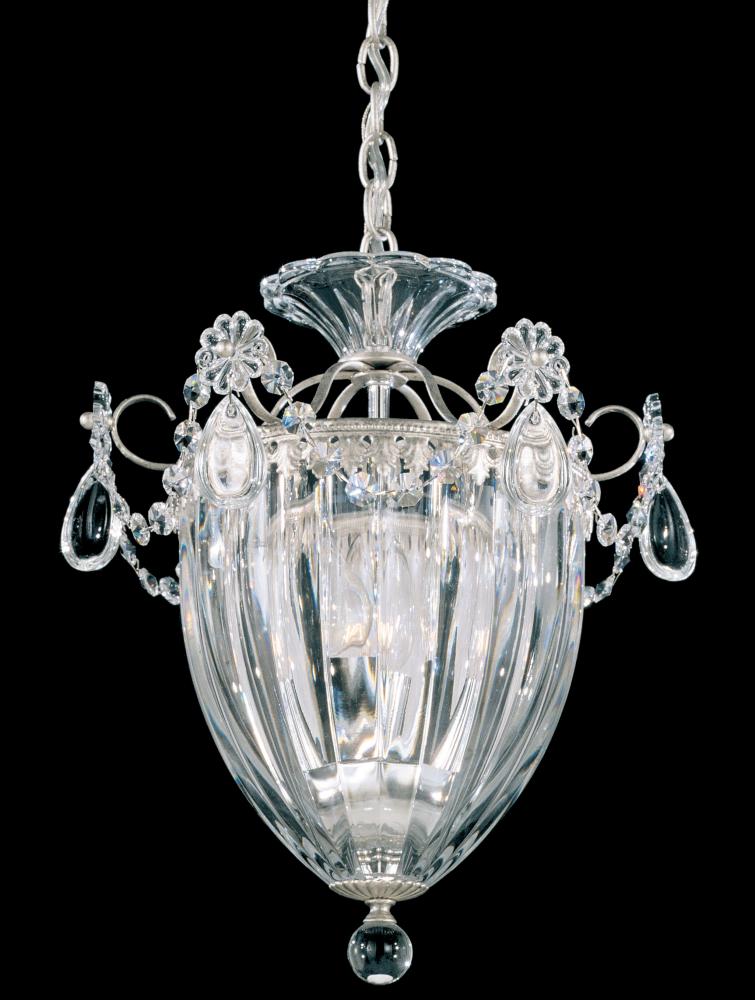 Bagatelle 3 Light 120V Mini Pendant in Polished Silver with Clear Radiance Crystal
