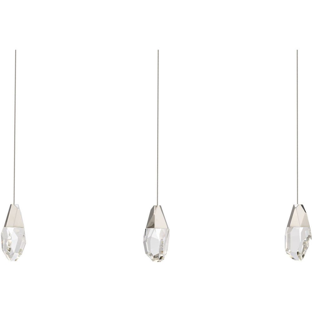 Martini 3 Light 120-277V Multi-Light Pendant (Linear Canopy) in Polished Nickel