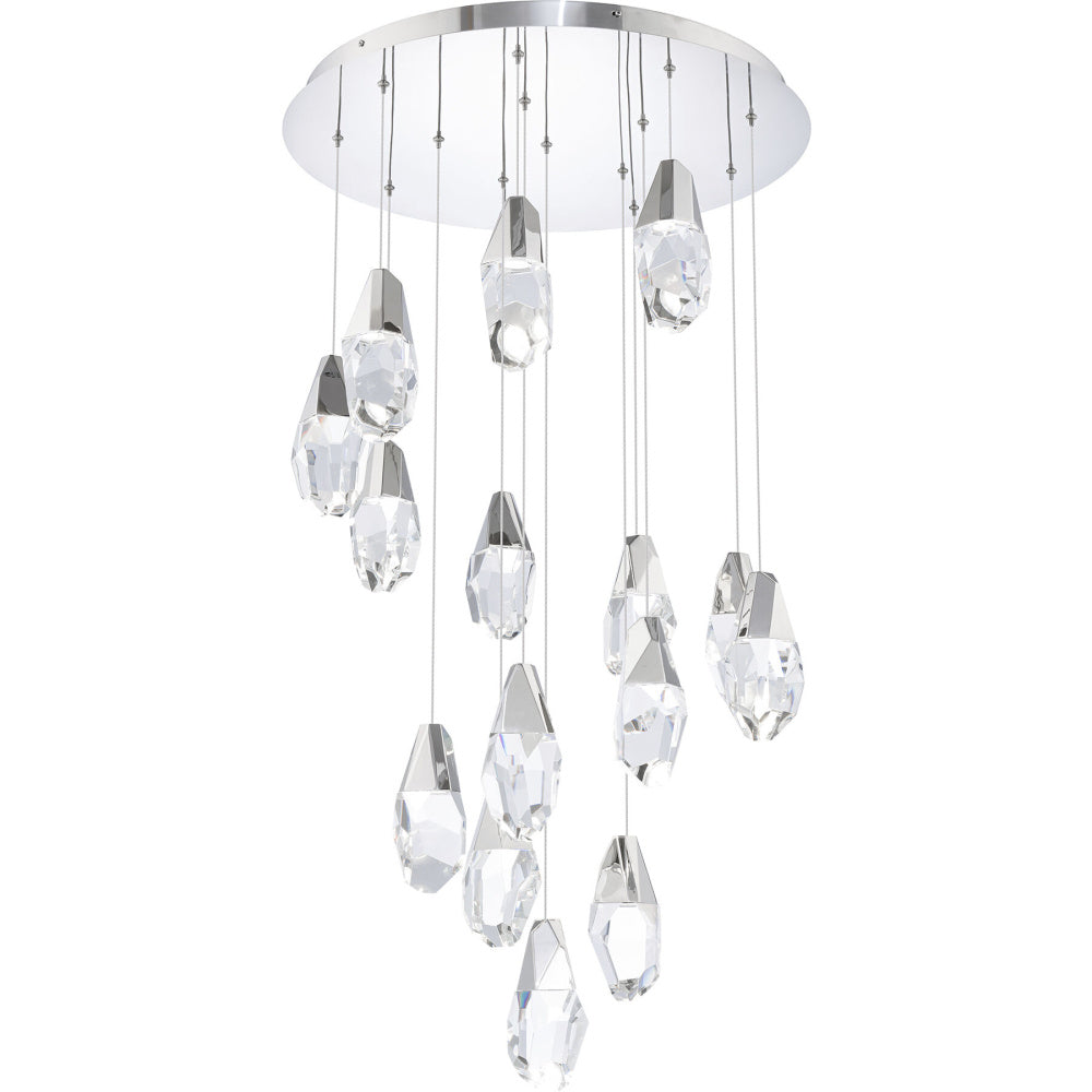 Martini 15 Light 120-277V Multi-Light Pendant (Round Canopy) in Polished Nickel