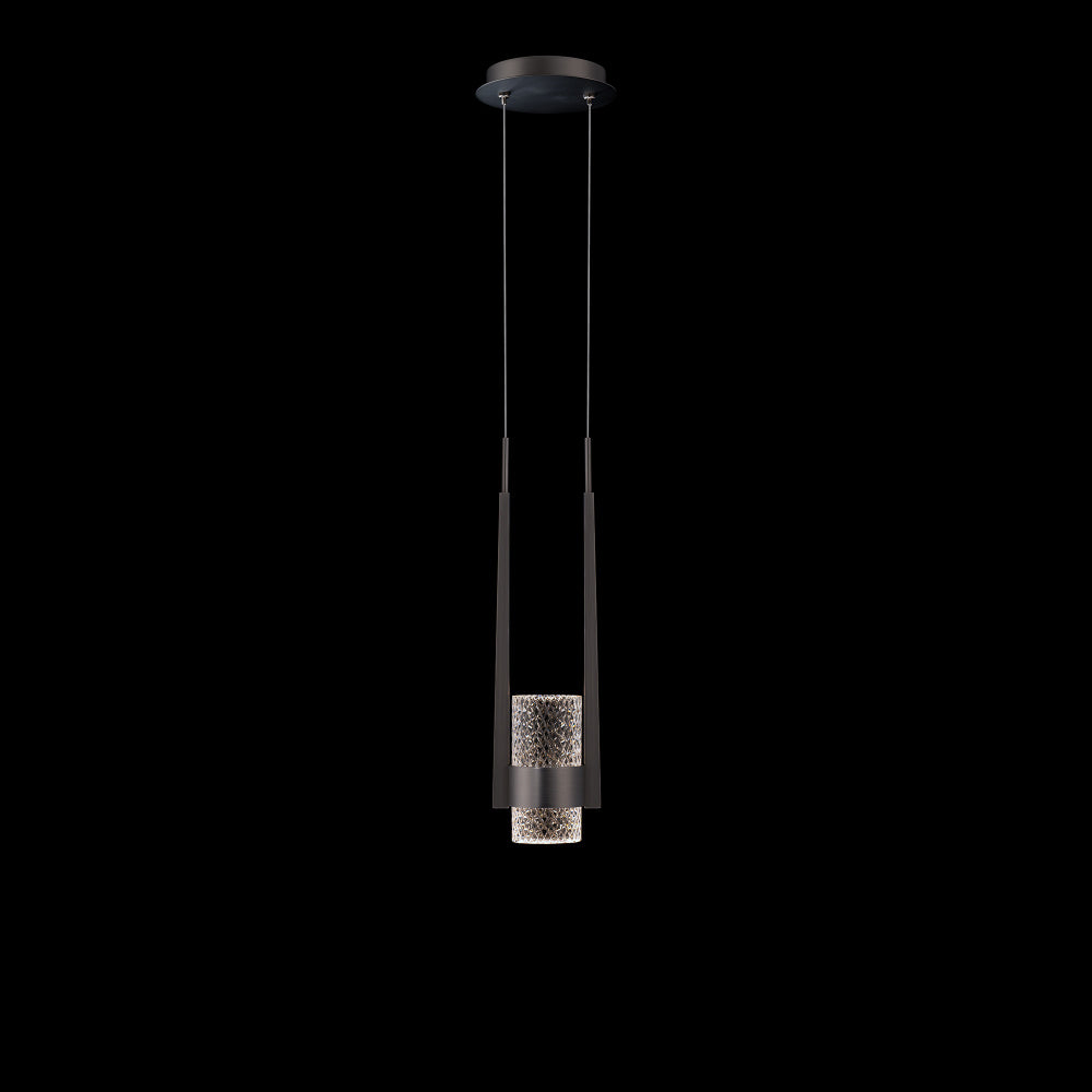 Cadenza 18IN LED 3000K/3500K/4000K/5000K Pendant in Aged Brass with Radiance Crystal Dust