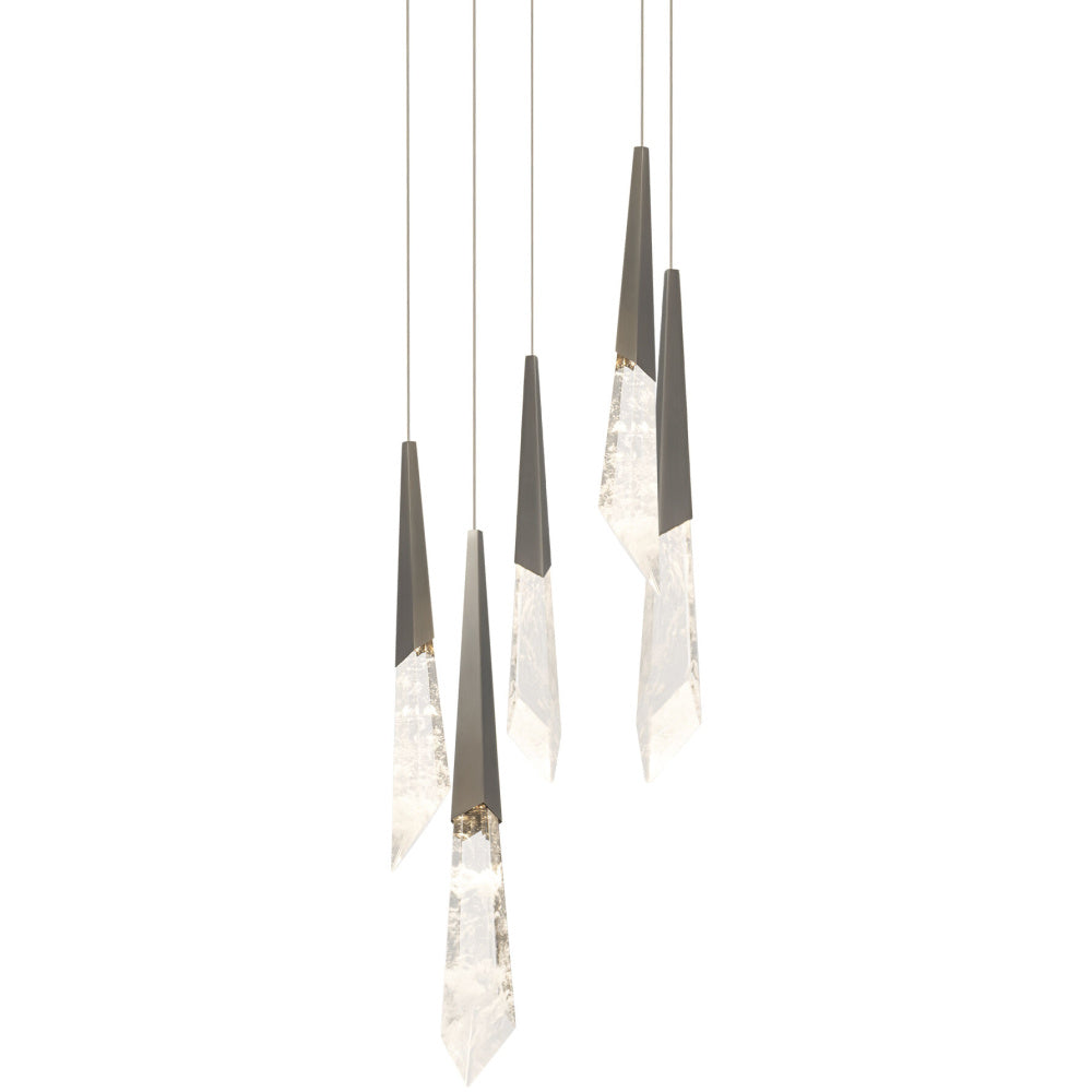 Solitude 5 Light 120-277V Multi-Light Pendant (Round Canopy) in Antique Nickel