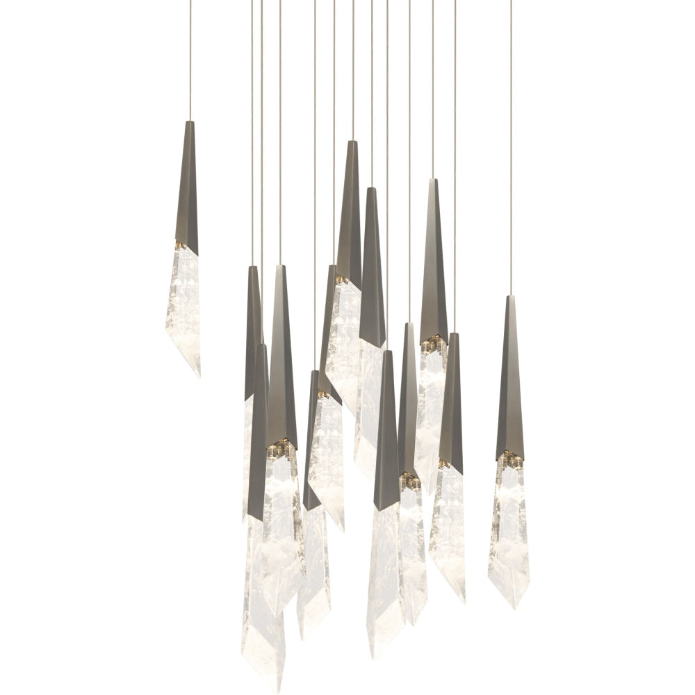 Solitude 13 Light 120-277V Multi-Light Pendant (Square Canopy) in Antique Nickel