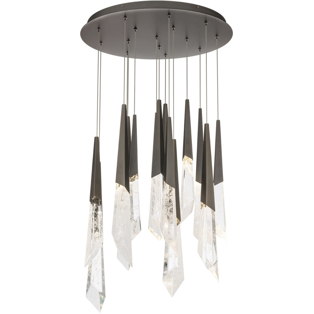 Solitude 15 Light 120-277V Multi-Light Pendant (Round Canopy) in Antique Nickel