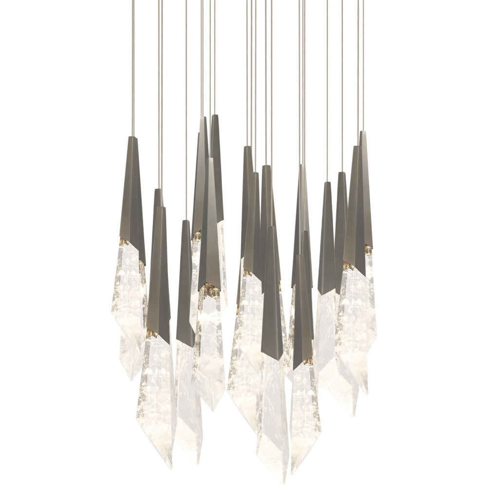 Solitude 21 Light 120-277V Multi-Light Pendant (Round Canopy) in Antique Nickel