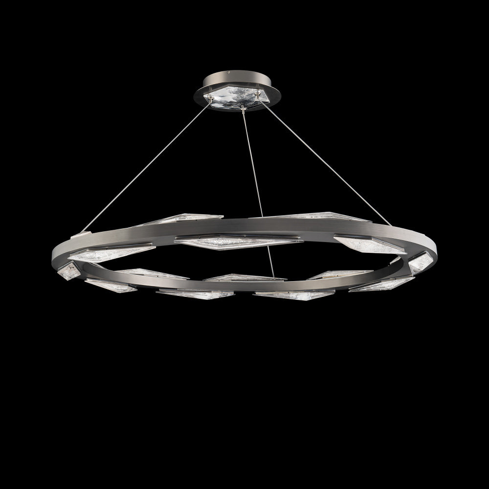 Bauble 36in LED 3000K/3500K/4000K/5000K Pendant in Antique Nickel with Optic Haze Quartz