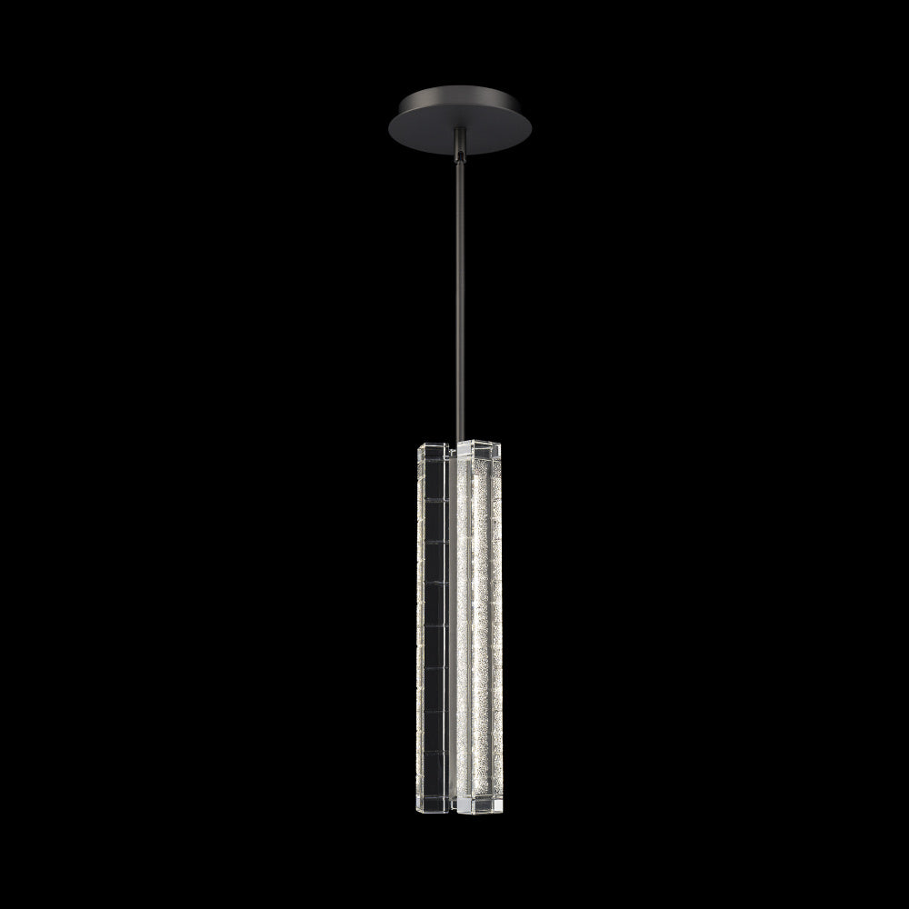 Abode 14IN LED 3000K/3500K/4000K/5000K Pendant in Antique Nickel with Radiance Crystal Dust