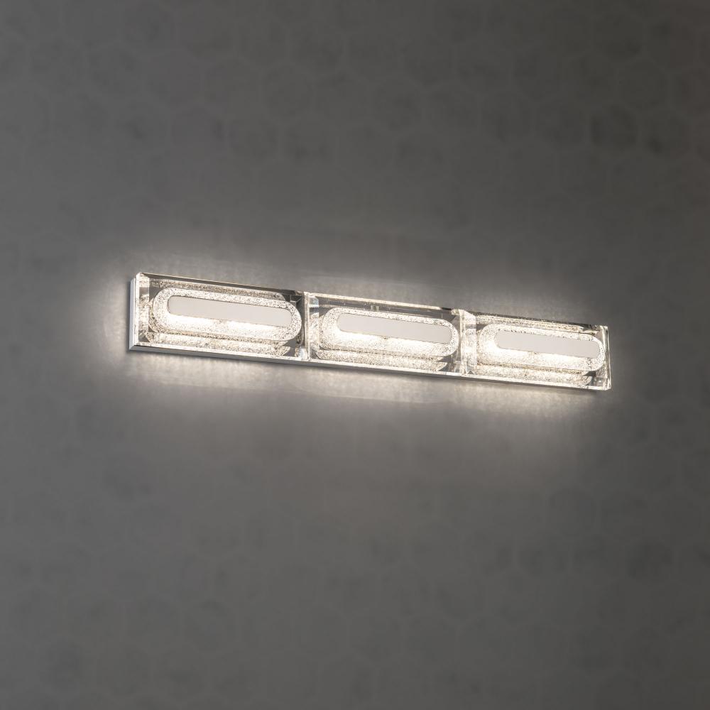 Soiree 27in LED 3000K/3500K/4000K 120V-277V Bath Vanity & Wall Light in Polished Nickel