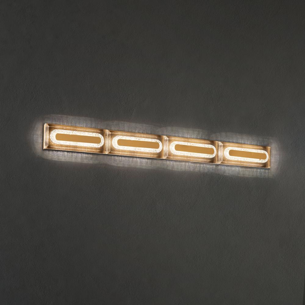 Soiree 36in LED 3000K/3500K/4000K 120V-277V Bath Vanity & Wall Light in Polished Nickel