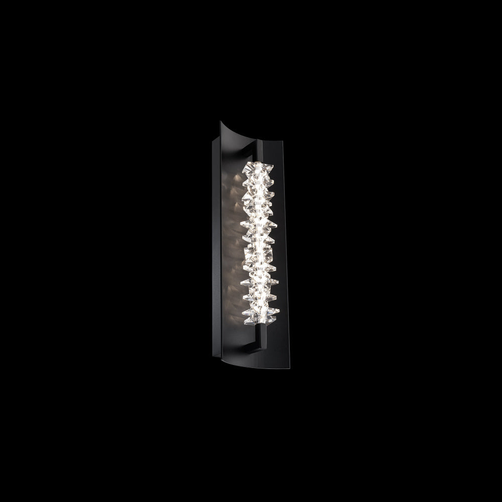 Bergy 18IN LED 3000K/3500K/4000K/5000K Bath Vanity & Wall Light in Black with Radiance Crystal Dust