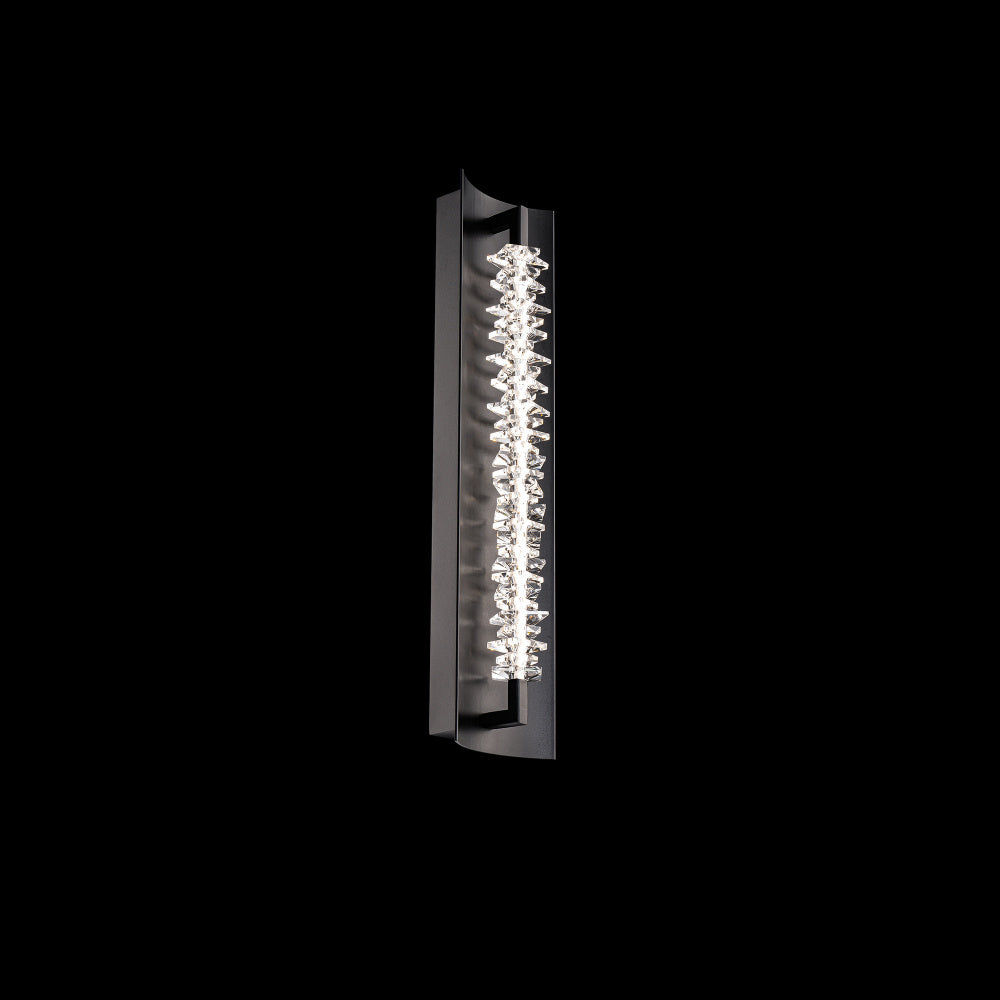 Bergy 24IN LED 3000K/3500K/4000K/5000K Bath Vanity & Wall Light in Black with Radiance Crystal Dust