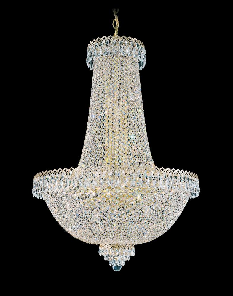 Camelot 31 Light 120V Chandelier in Polished Silver with Clear Optic Crystal