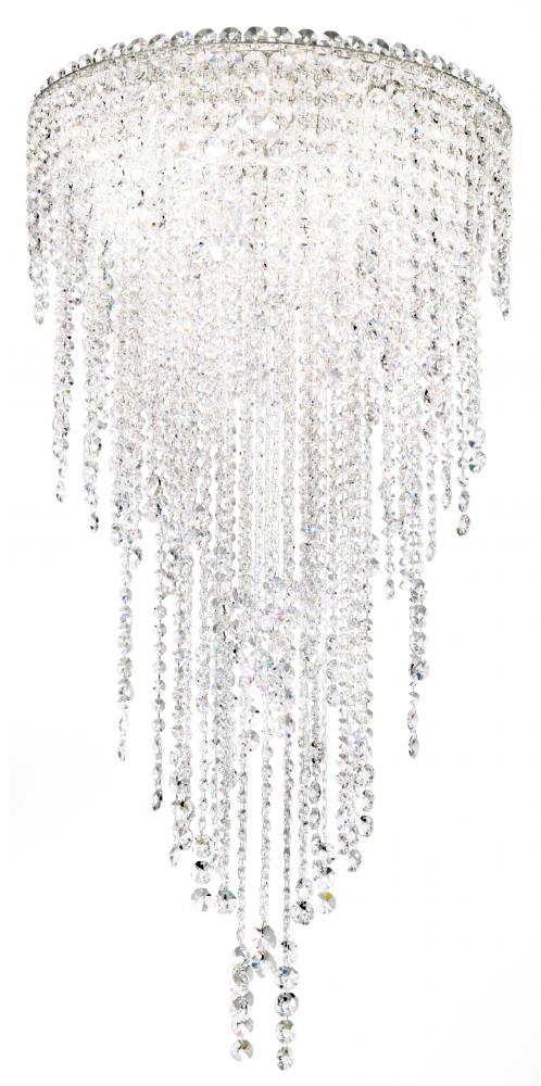 Chantant 5 Light 120V Pendant in Polished Stainless Steel with Clear Radiance Crystal