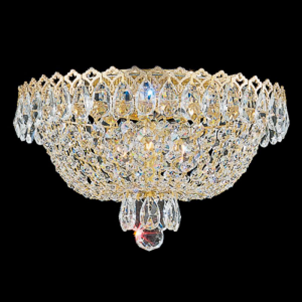 Camelot 3 Light 110V Close to Ceiling in Silver with Clear Gemcut® Crystal