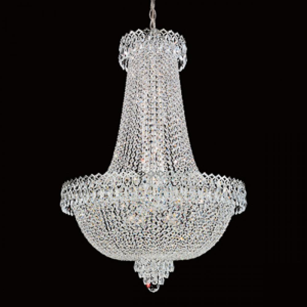 Camelot 22 Light 110V Chandelier in Silver with Clear Gemcut® Crystal
