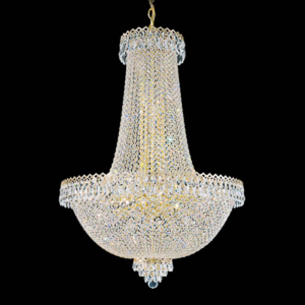 Camelot 31 Light 110V Chandelier in Silver with Clear Gemcut® Crystal