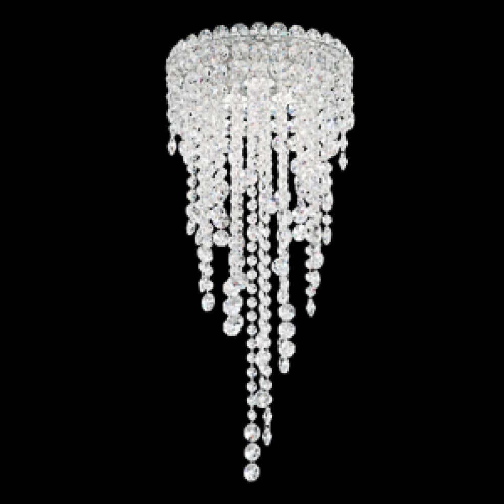 Chantant 3 Light 110V Close to Ceiling in Stainless Steel with Clear Heritage Crystal