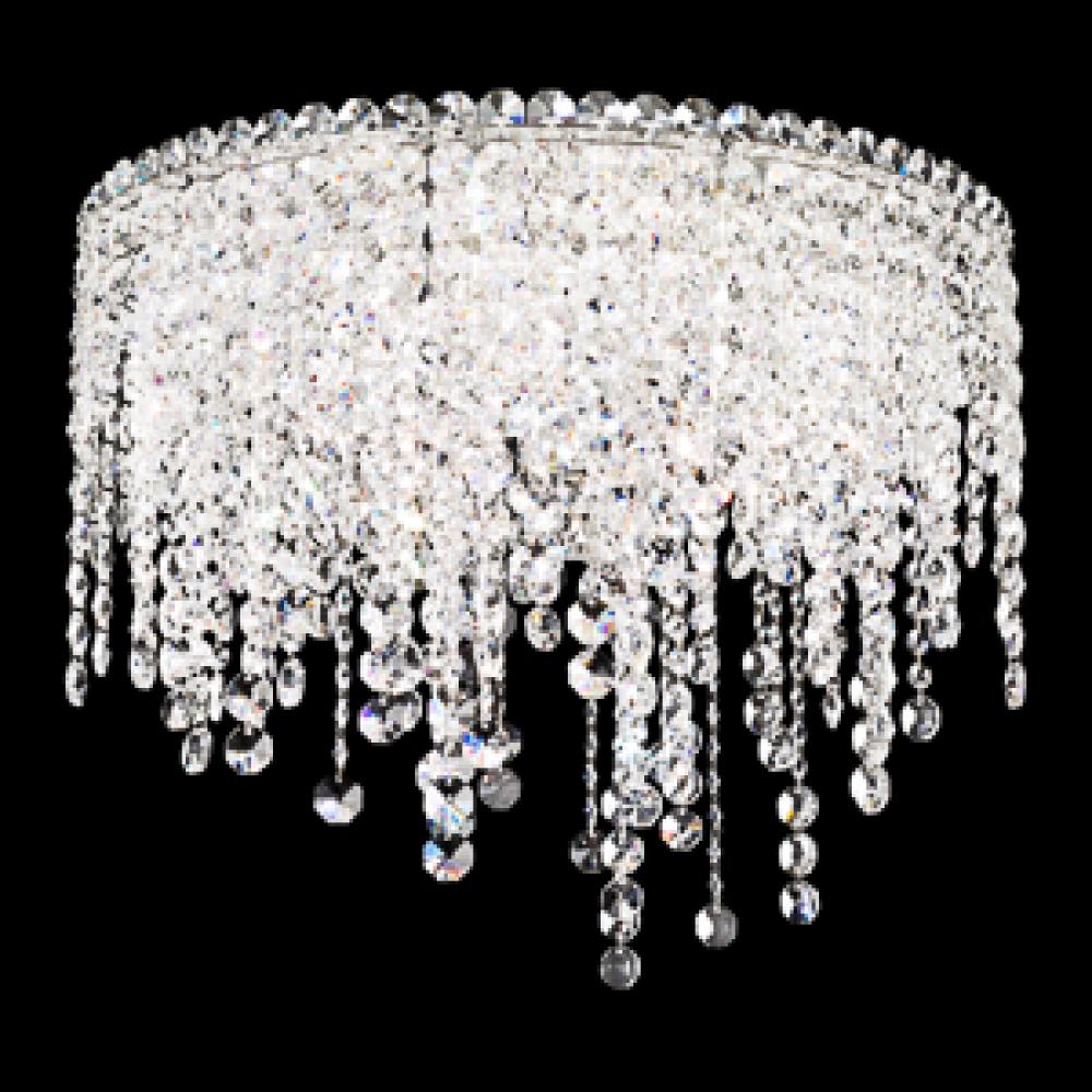 Chantant 5 Light 110V Close to Ceiling in Stainless Steel with Clear Heritage Crystal