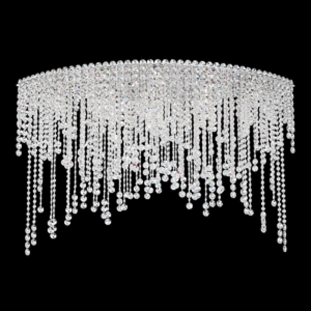 Chantant 8 Light 110V Close to Ceiling in Stainless Steel with Clear Heritage Crystal