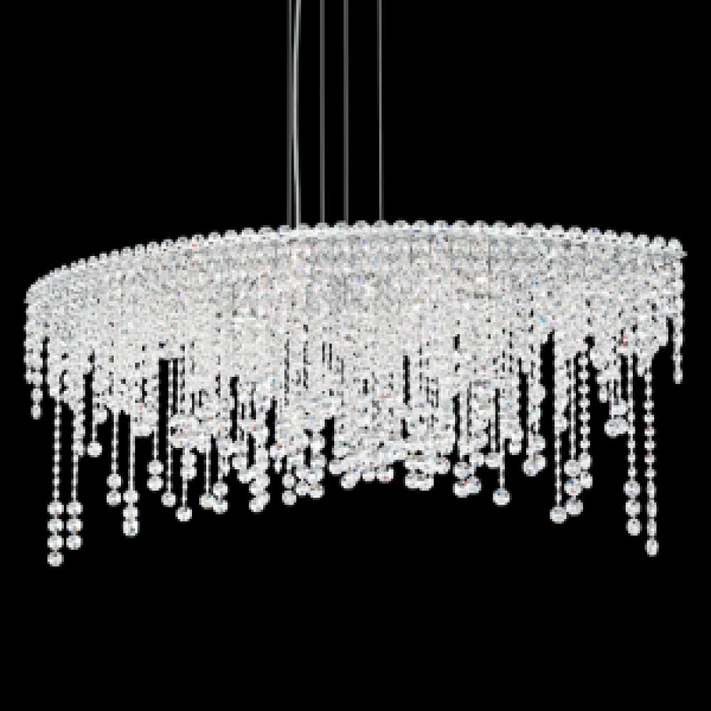 Chantant 8 Light 110V Pendant in Stainless Steel with Clear Heritage Crystal