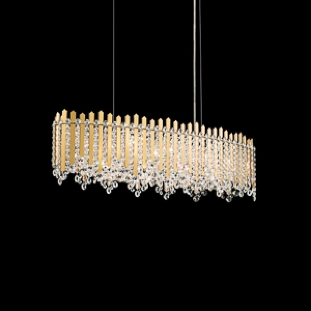 Chatter 12 Light 110V Pendant in Gold Mirror with Clear Heritage Crystal