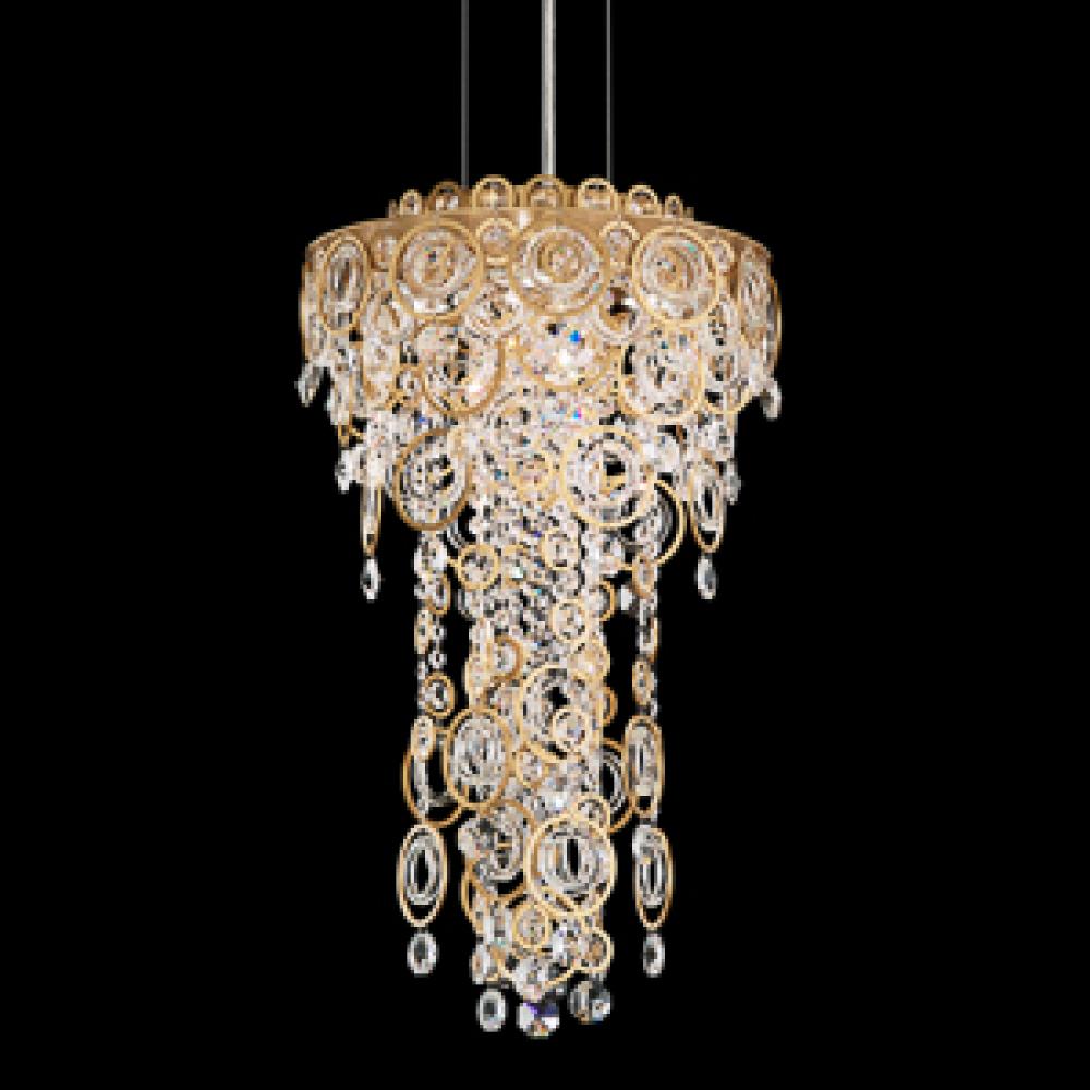 Circulus 4 Light 110V Pendant in Stainless Steel with Clear Heritage Crystal