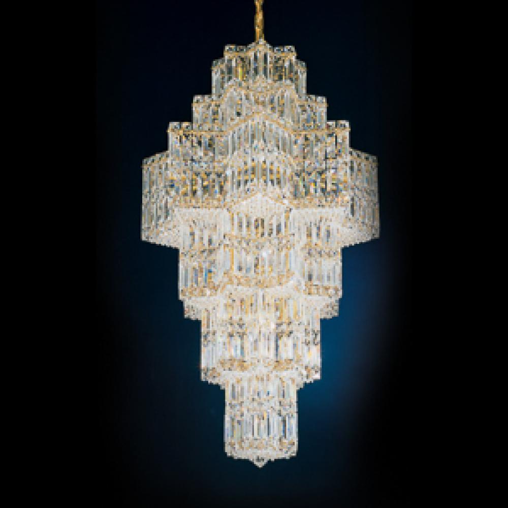 Equinoxe 35 Light 110V Chandelier in Silver with Clear Gemcut® Crystal