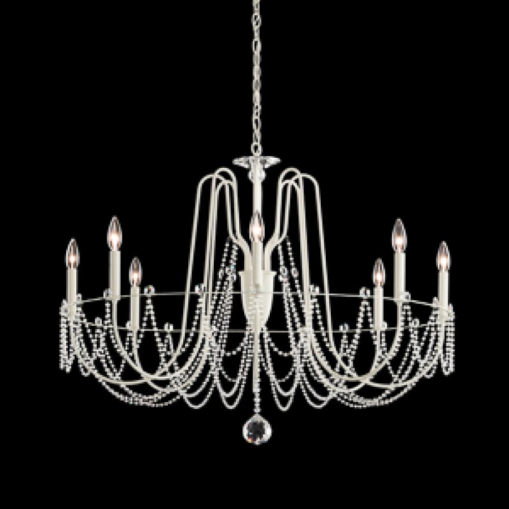 Esmery 8 Light 110V Chandelier in Ferro Black with Clear Heritage Crystal