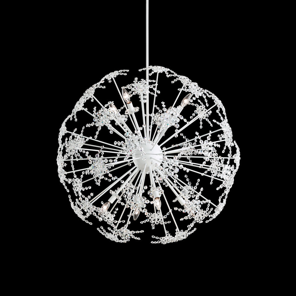 Esteracae 8 Light 120V Pendant in Jet Black with Clear Radiance Crystal