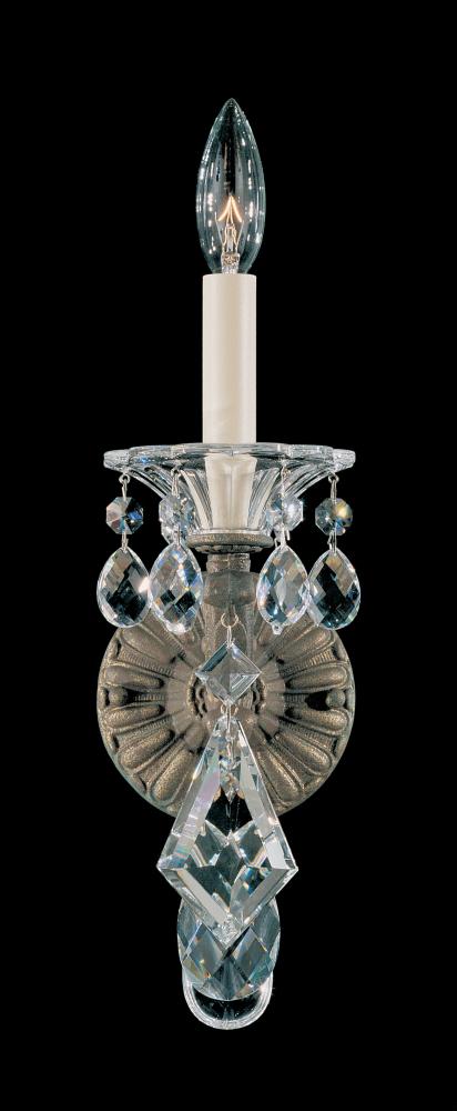 La Scala 1 Light 120V Wall Sconce in French Gold with Clear Heritage Handcut Crystal