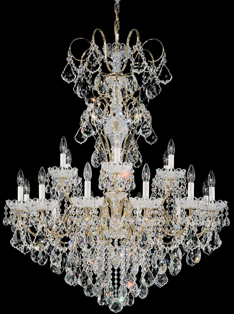 New Orleans 18 Light 120V Chandelier in Black Pearl with Clear Radiance Crystal
