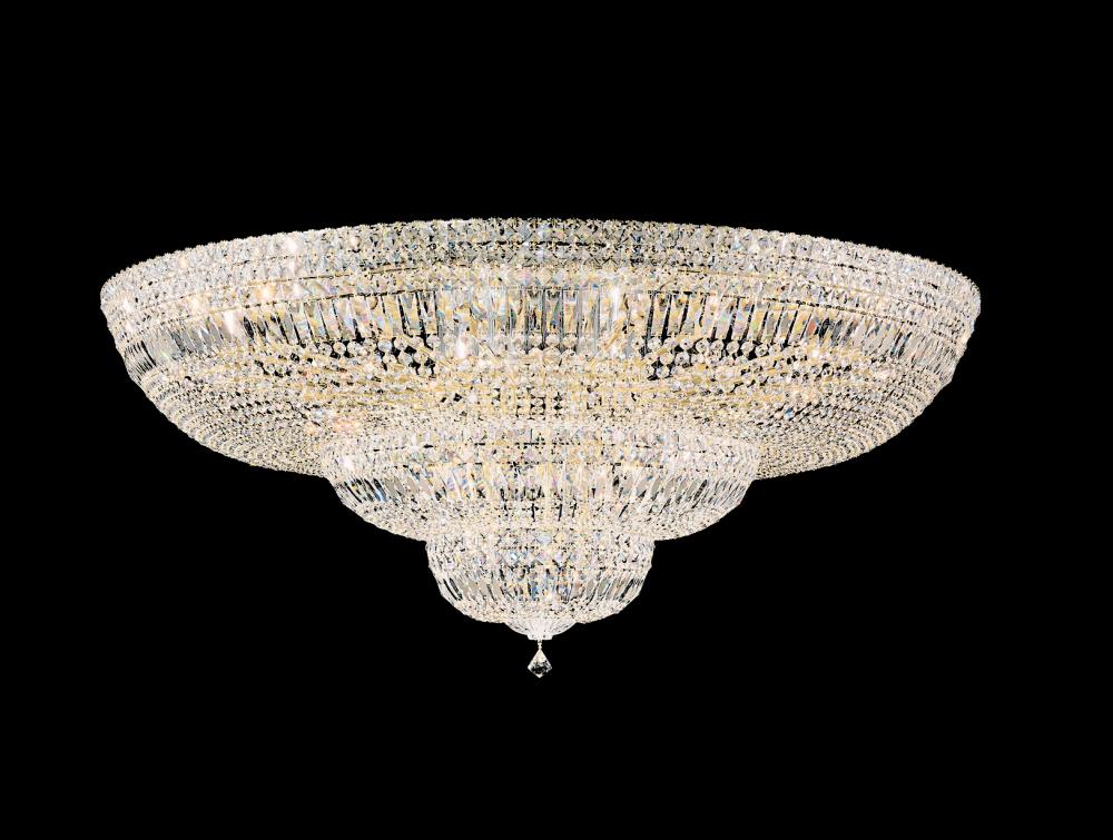 Petit Crystal Deluxe 36 Light 120V Flush Mount in Aurelia with Clear Radiance Crystal
