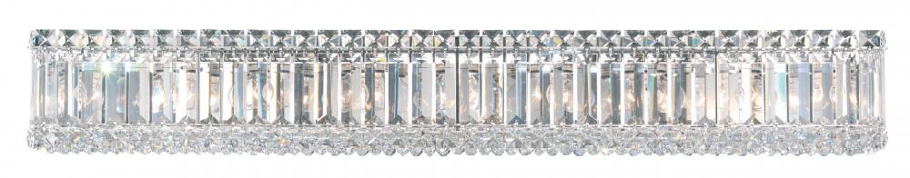 Quantum 9 Light 120V Bath Vanity & Wall Light in Polished Stainless Steel with Clear Radiance