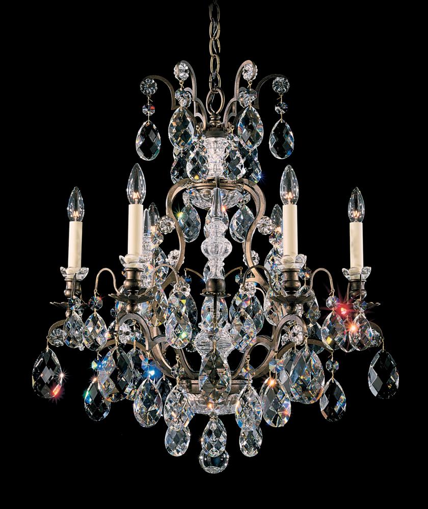 Renaissance 7 Light 120V Chandelier in French Gold with Clear Heritage Handcut Crystal